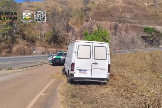 Van e carga furtada são recuperadas pela PM em Itabira; veículo tinha placa clonada