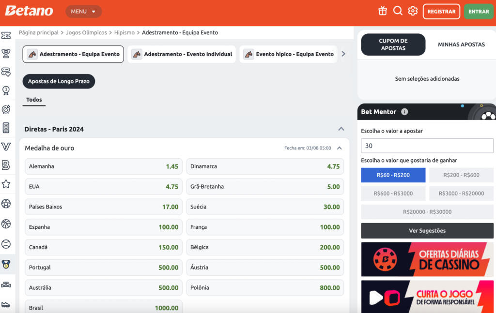 aposta nas olimpíadas betano