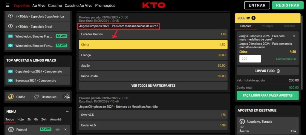 apostas nos jogos olímpicos kto